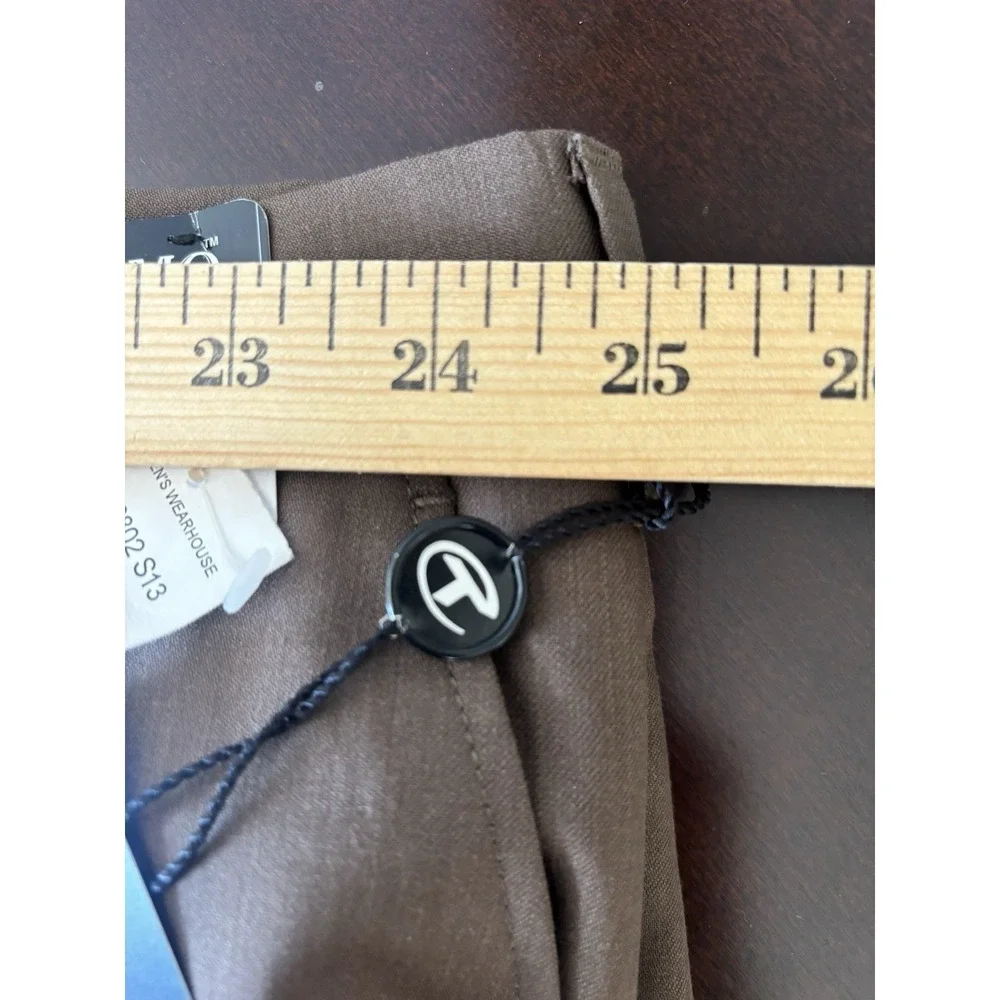 Pronto Uomo Men's Couture Suit Dress Pant 100% Wool‎ 50x36 Brown Unhemmed $169